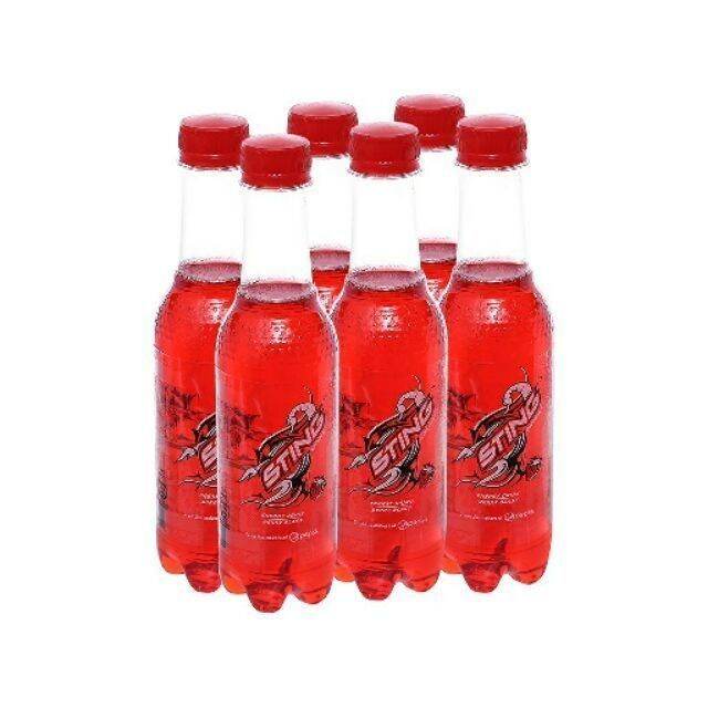 Lốc 6 Chai Nước Giải Khát Sting Đỏ Dâu (330ml / Chai)