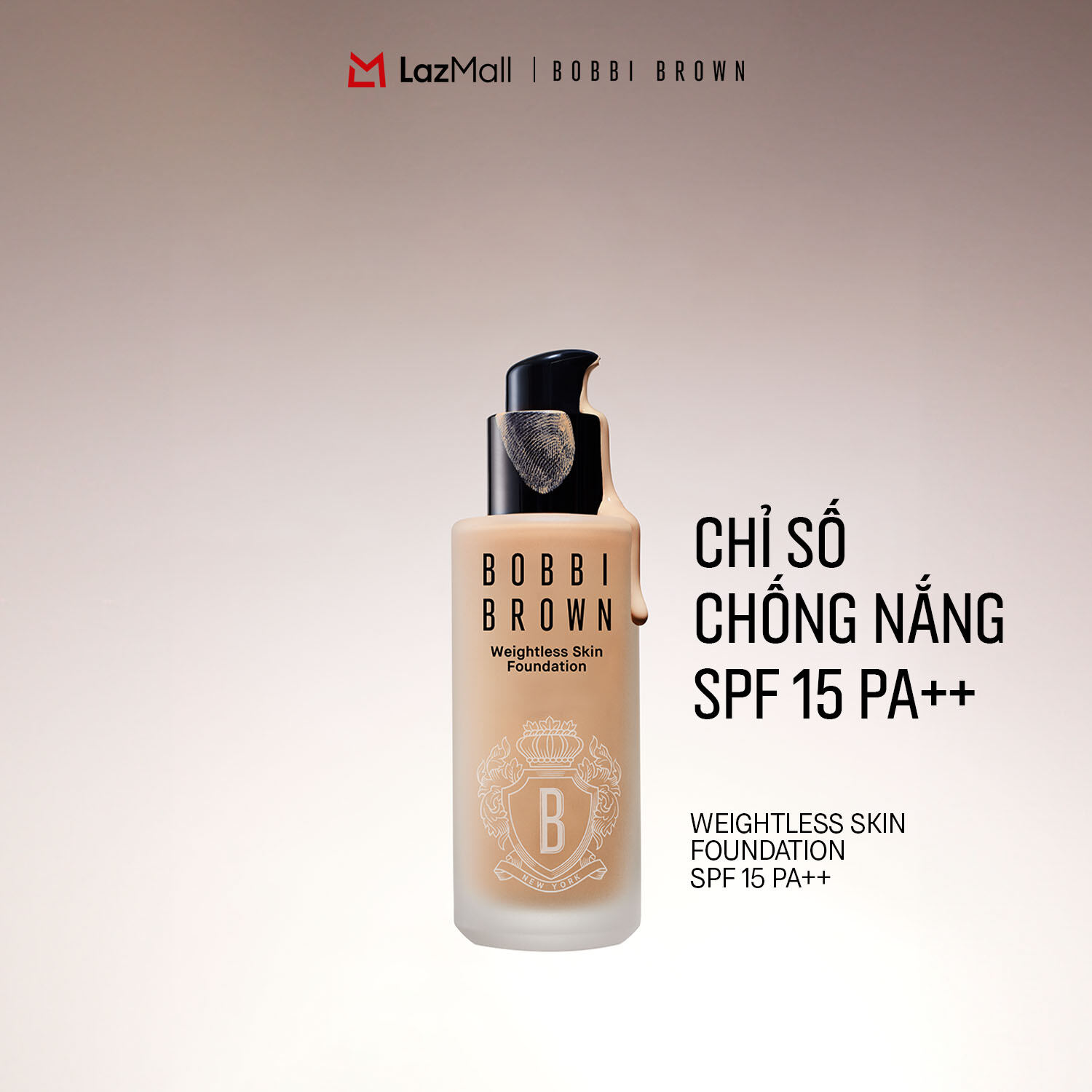 [ƯU ĐÃI 2-4.2] Bobbi Brown Weightless Skin Foundation SPF 15 PA++ | Kem nền lâu trôi 24H mịn lì kiềm