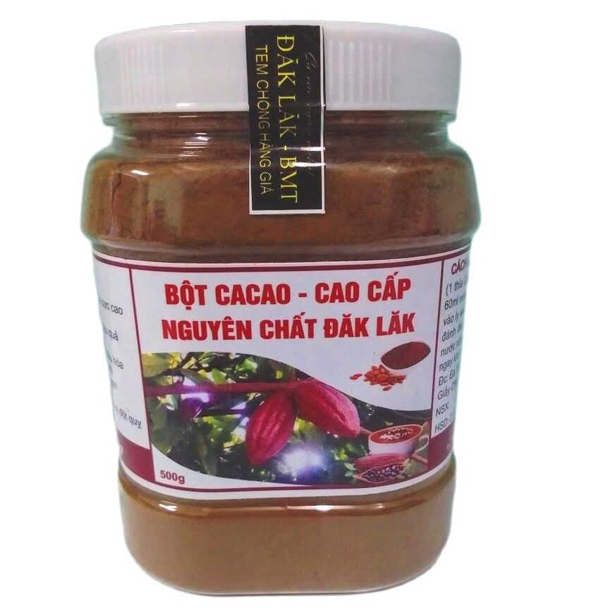 Bột cacao nguyên chất đăk lăk hũ 500 gram