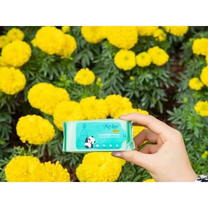 Khăn ướt mini cao cấp Mylan-Lốc 8 gói 64 tờ