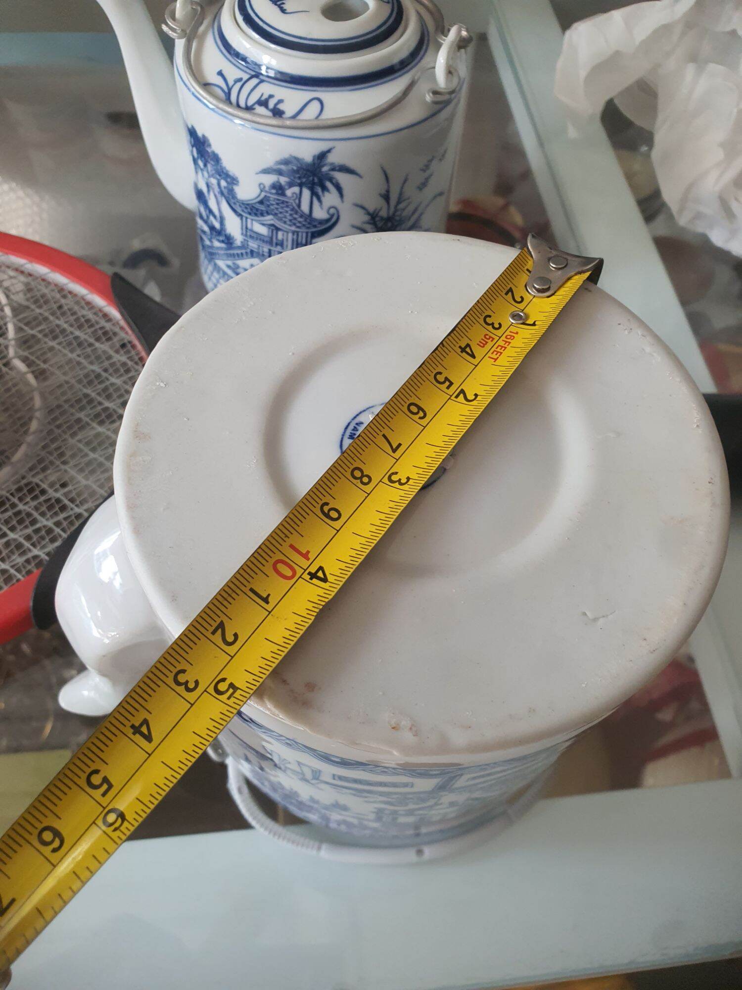 Bộ trà sứ 1200ml kèm 6 tách ( cao 14cm )