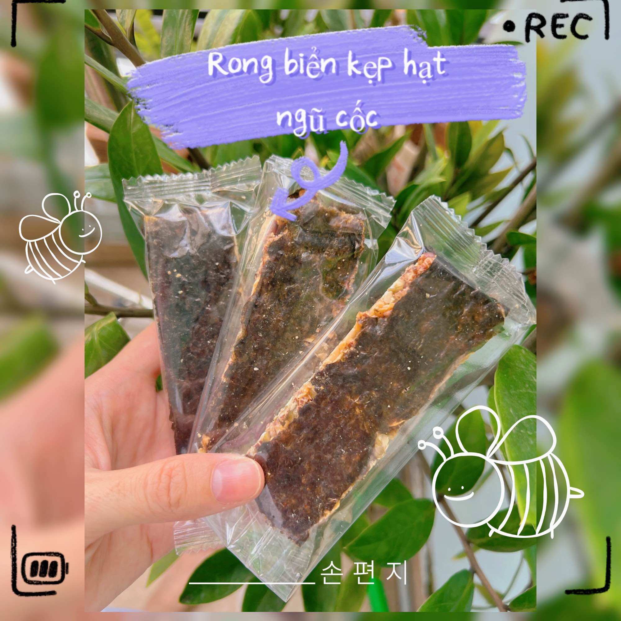 250gr freeship snack rong biển kẹp hạt túi 250gr