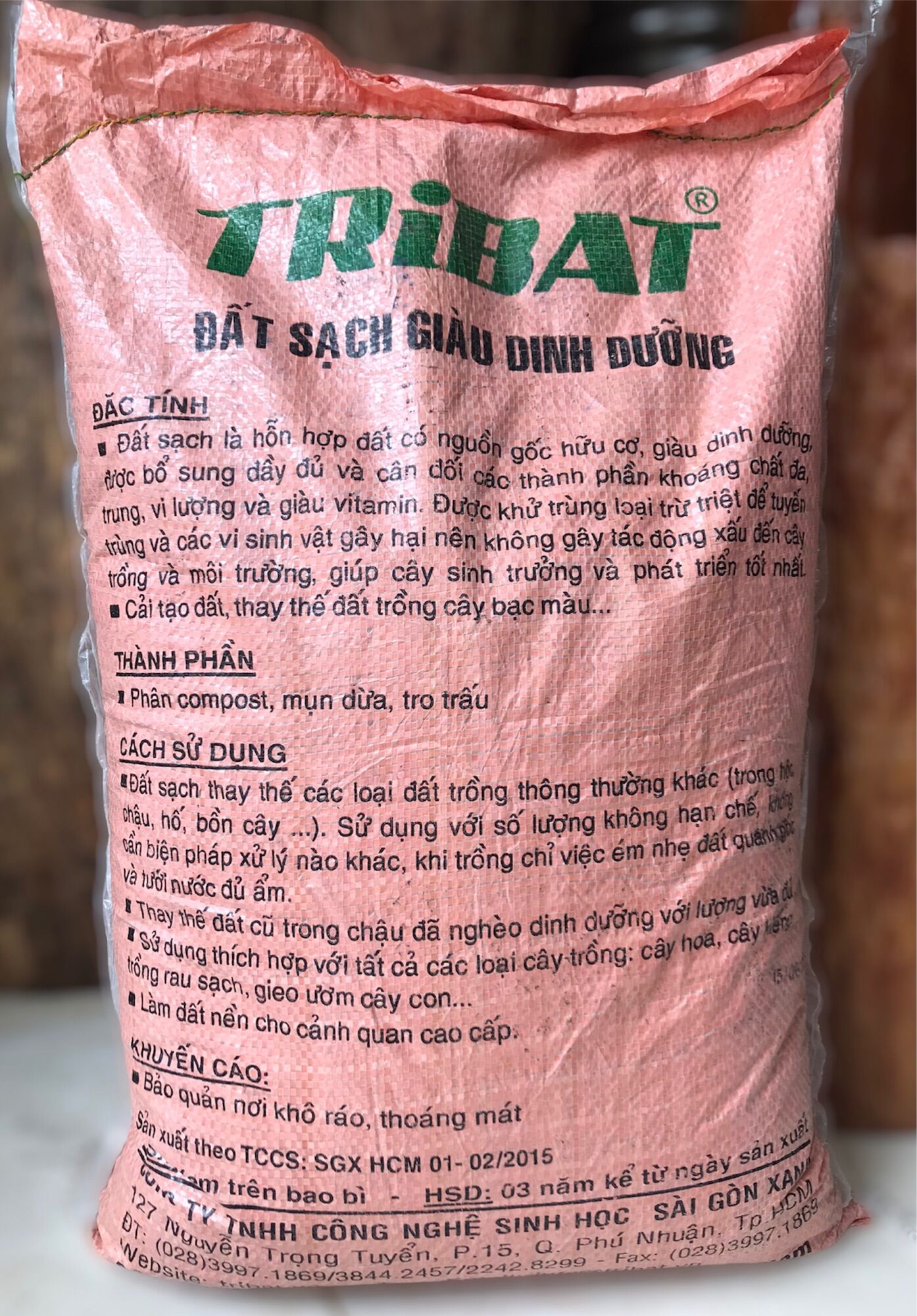 Đất sạch trồng cây Tribat