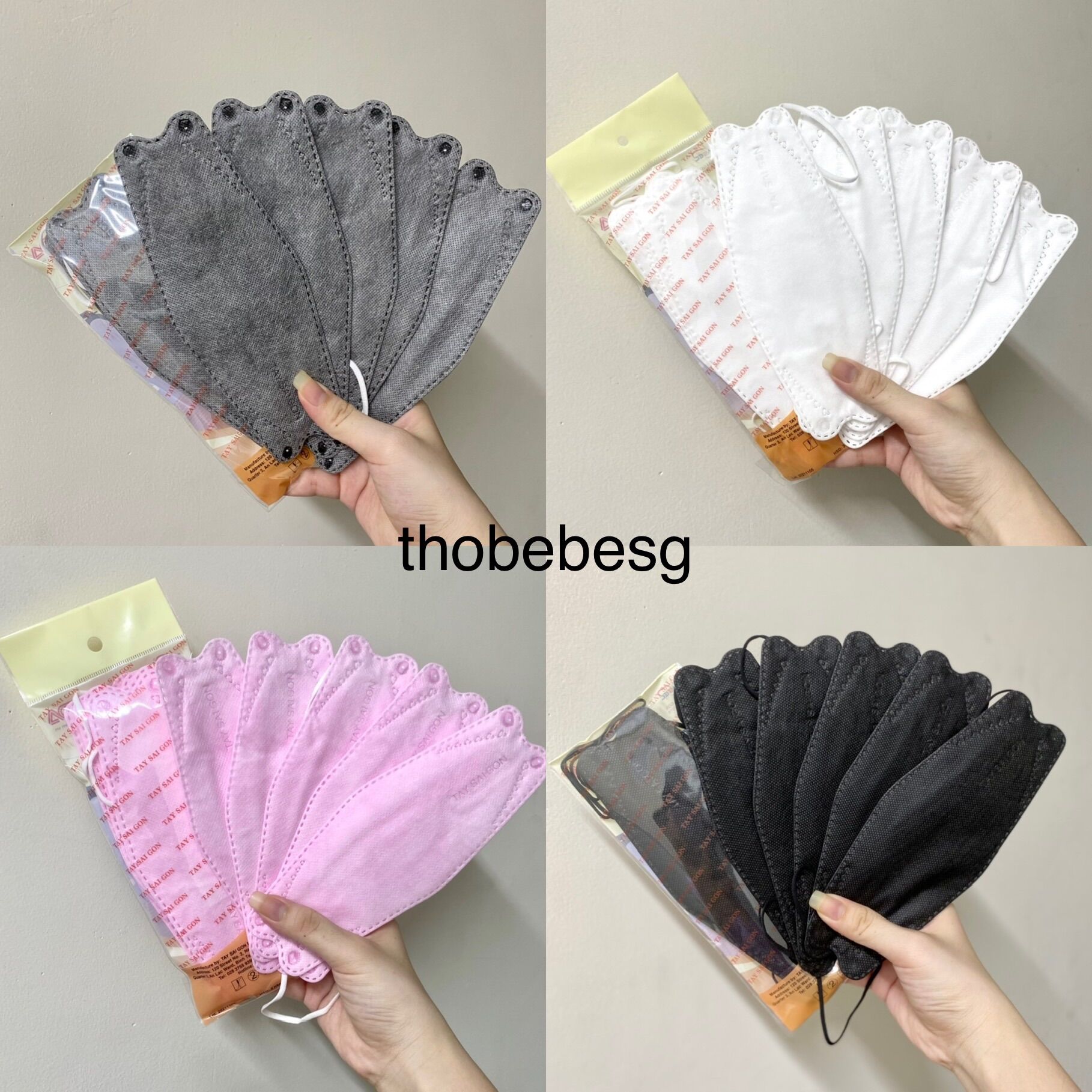 Set 5 cái khẩu trang hero 4d vnn94 tây sài gòn 4 lớp lọc bụi kháng khuẩn