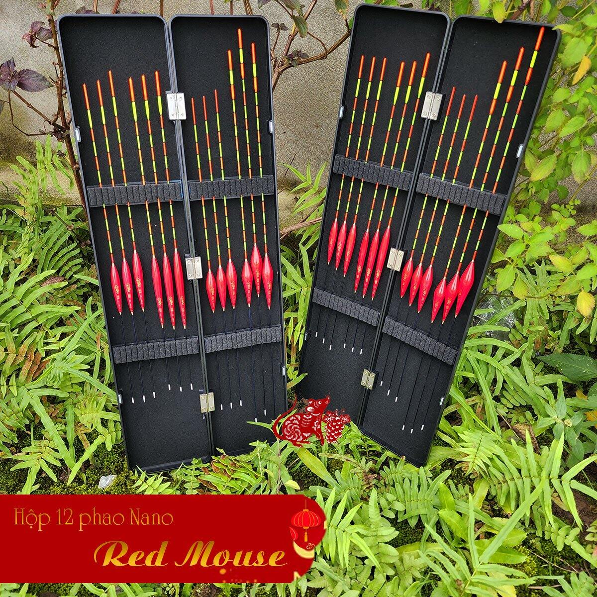 Bộ 12 phao câu đài nano màu đỏ - Hộp phao câu đài