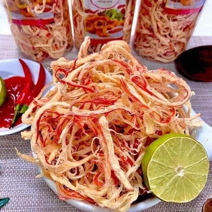 🦑mực xé sợi hấp nước dừa🦑🦑🦑300gr