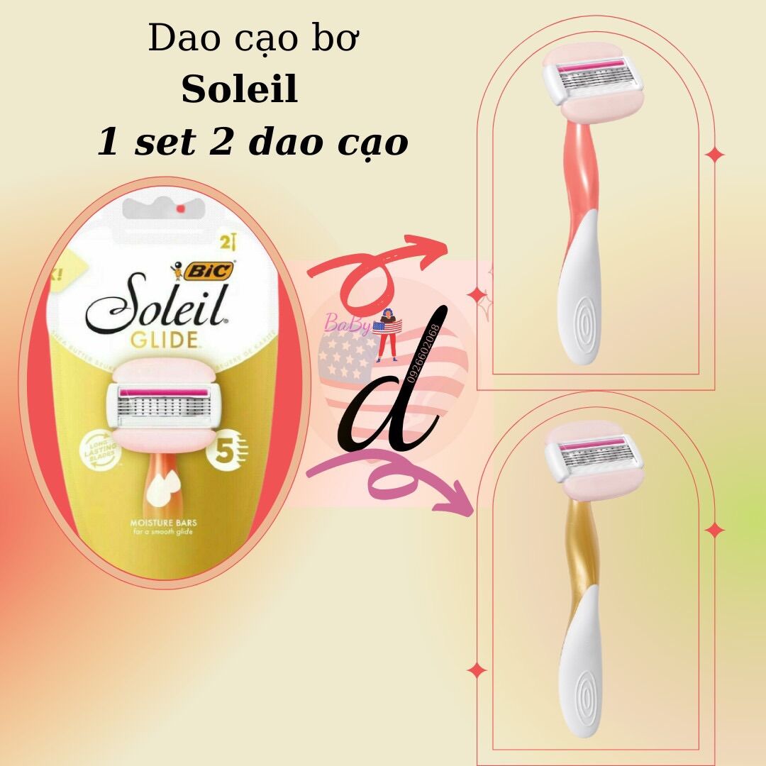 (BÁN LẺ) Dao cạo đầu bơ Soleil của Mỹ