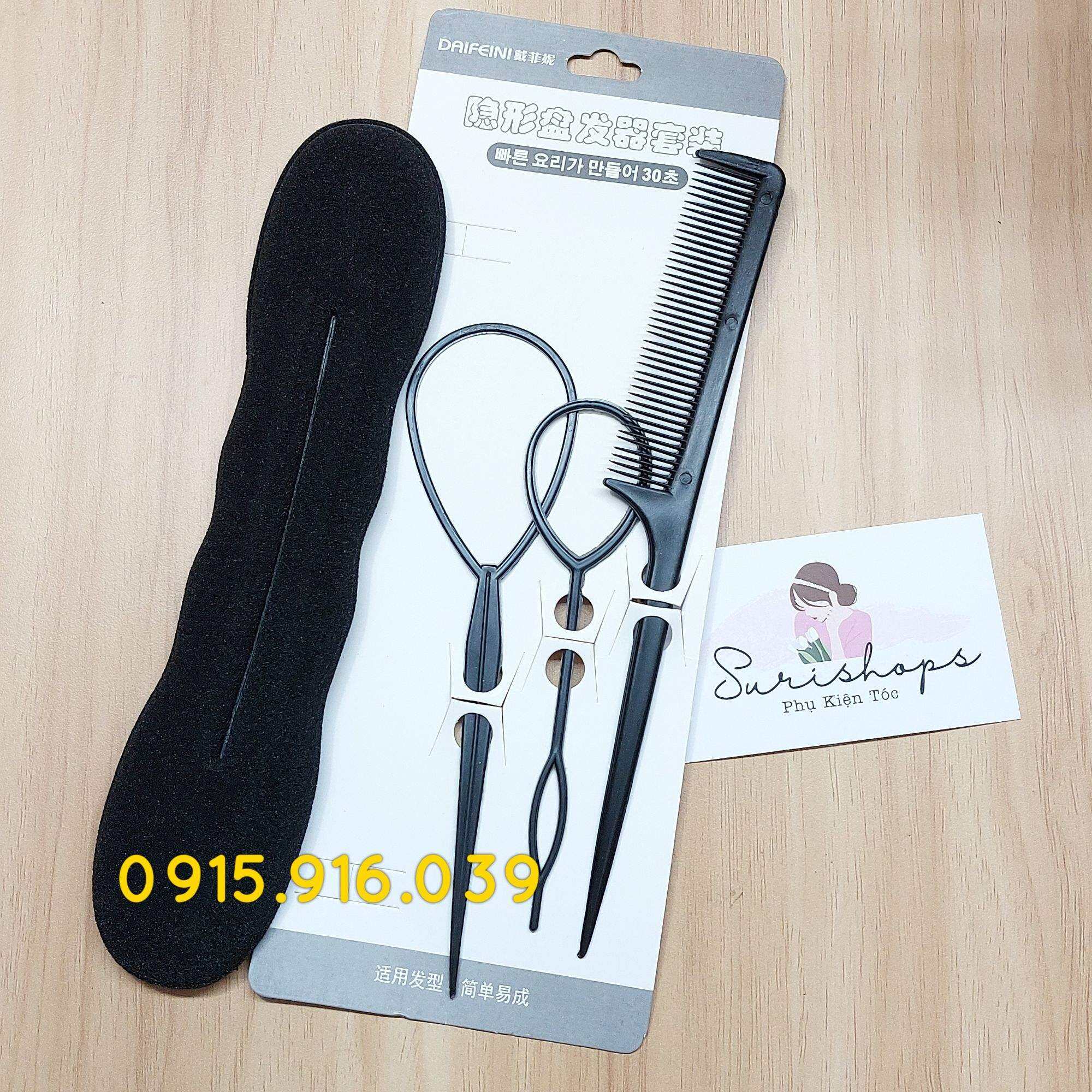 Bộ 4 Dụng Cụ Tạo Kiểu Tóc Đa Năng, Búi Tóc