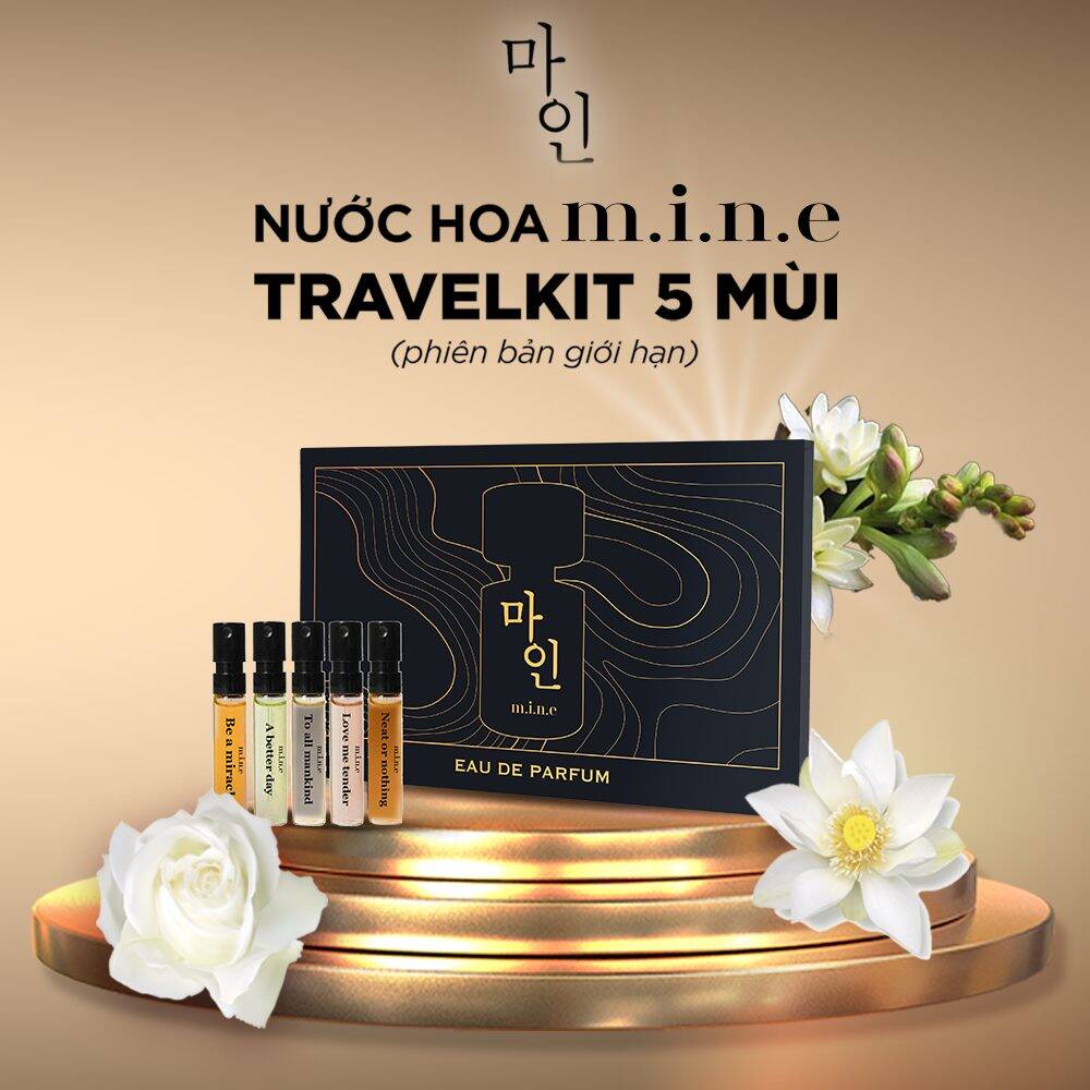 Nước hoa Eau de parfum m.i.n.e – Travel kit 5 mùi hương quyến rũ lưu hương 8 tiếng, nuoc hoa, nước hoa nữ thơm lâu, nước hoa nam, nước hoa nữ.