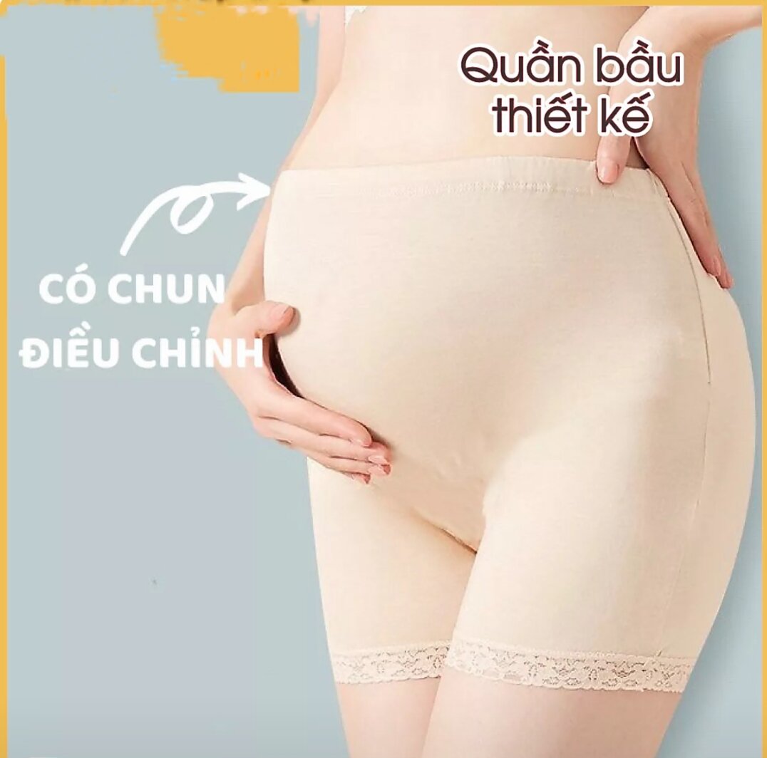 Quần bầu. quần đùi bầu mặc trong váy có chun chỉnh rộng chật