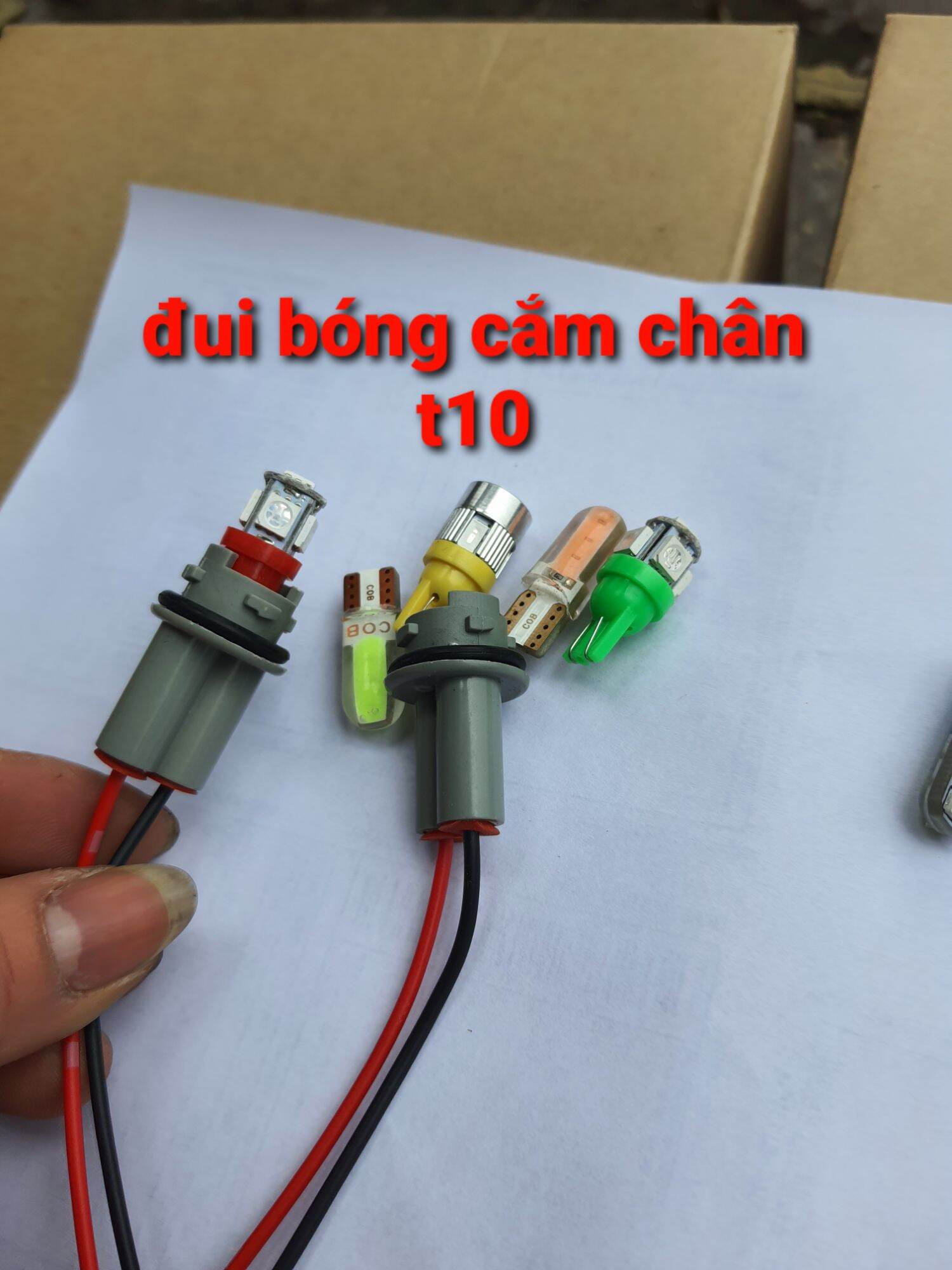 đui bóng cắm chân t10, đui đèn t10
