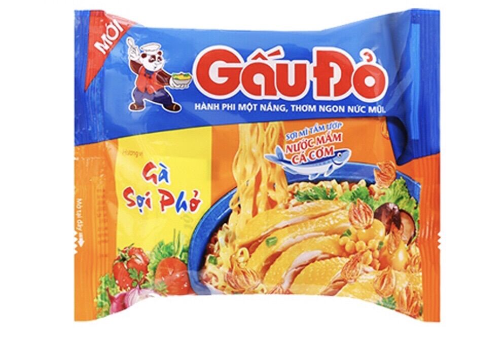 COMBO SỈ 1 thùng Mì Gấu Đỏ GÀ SỢI PHỞ (30goi*65g)