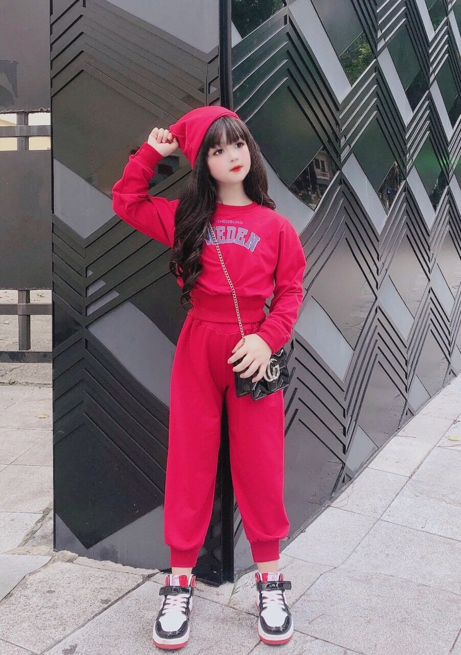 Sét bộ bé gái kèm mũ