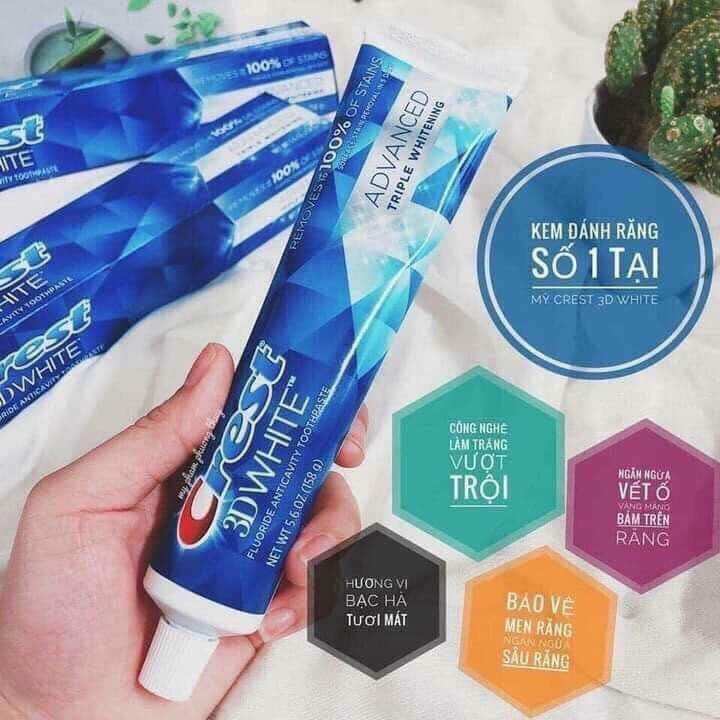 Kem đánh răng crest advanced mẫu mới date 2024