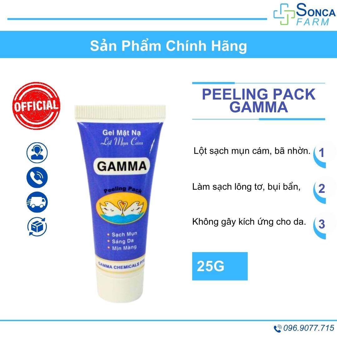 Keo lột mụn đầu đen peeling pack gamma tuýp 25g