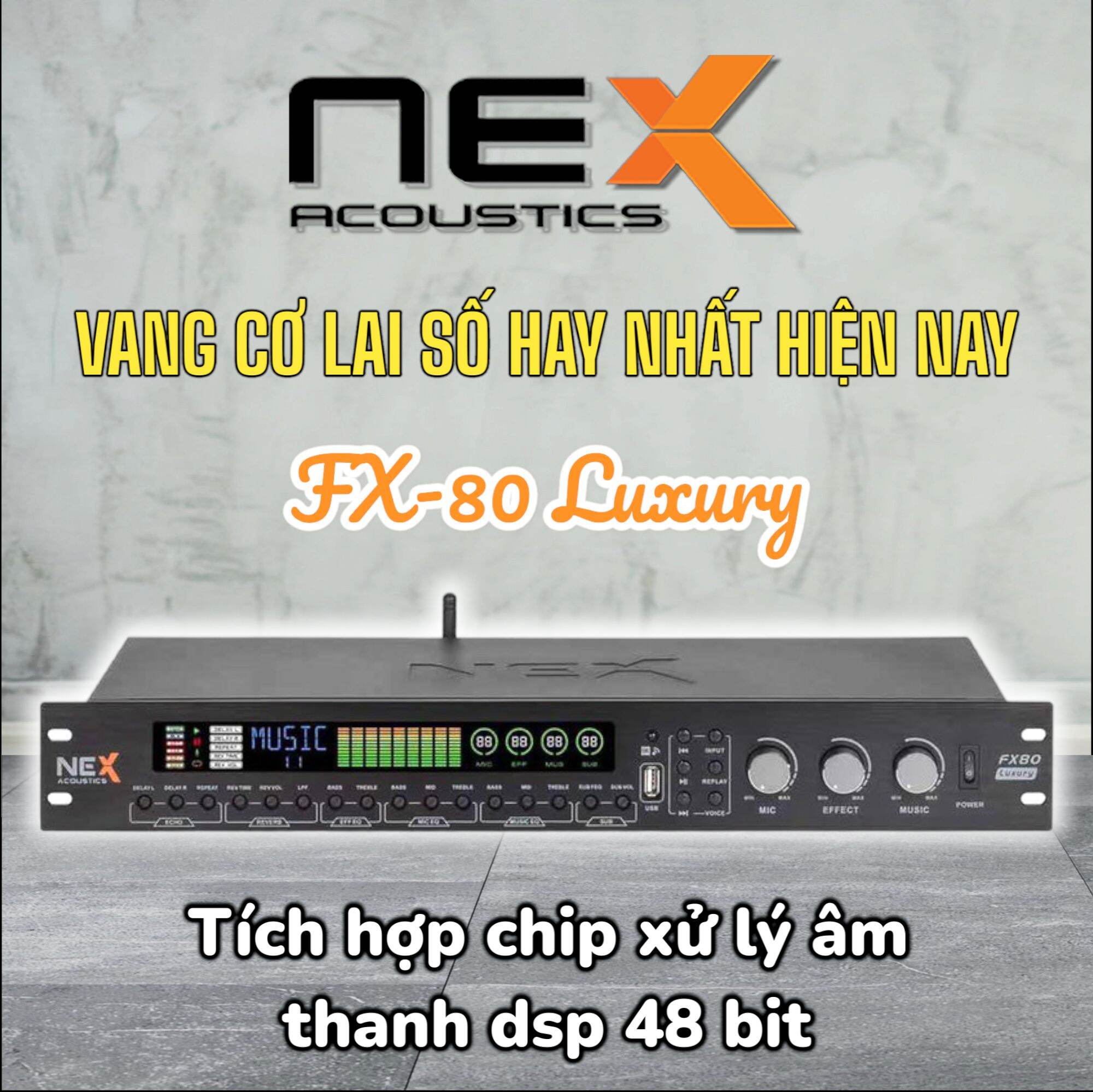 [ HÀNG CHÍNH HÃNG ] Vang Cơ Lai Số Nex Fx80 Bản Luxury Chip Dsp 32 Bit