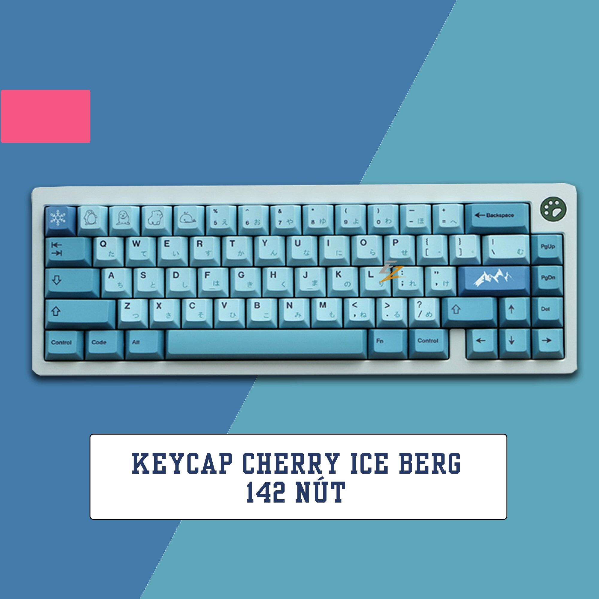 Set keycap cherry ice berg 142 phím cho bàn phím cơ
