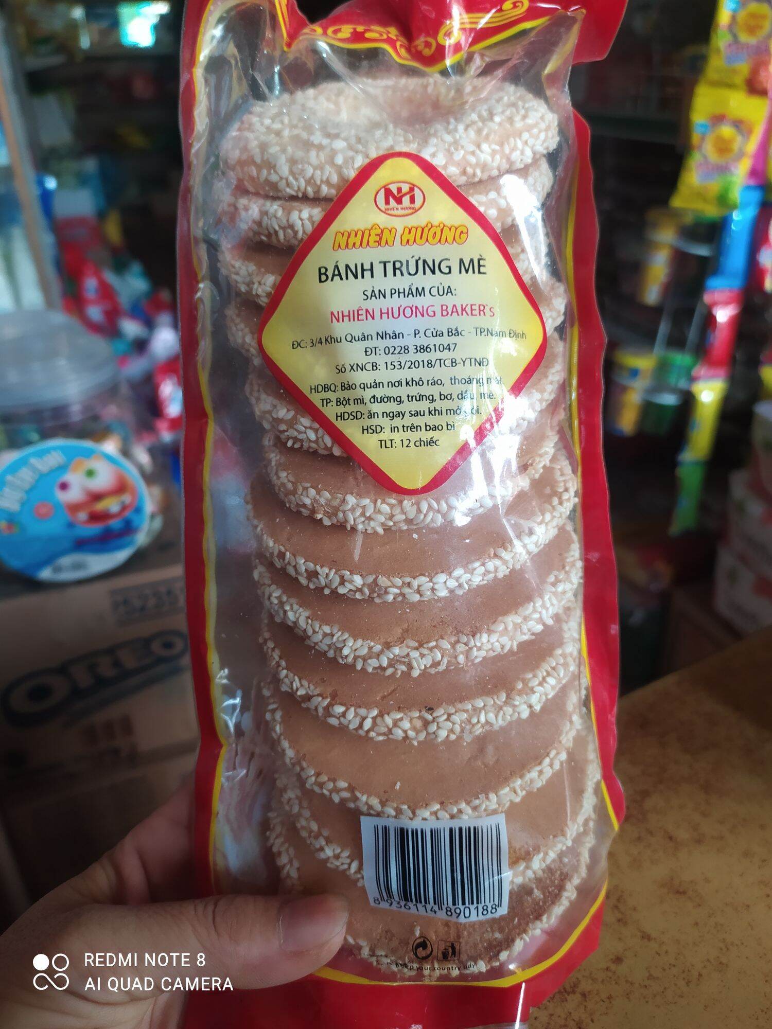 Túi 12 chiếc bánh trứng mè vừng đặc sản dân tộc