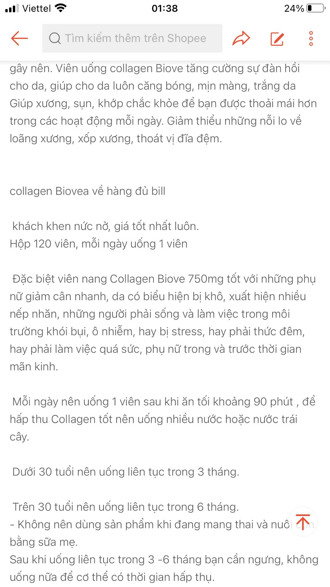 Viên uống collagen biove Đức 120v