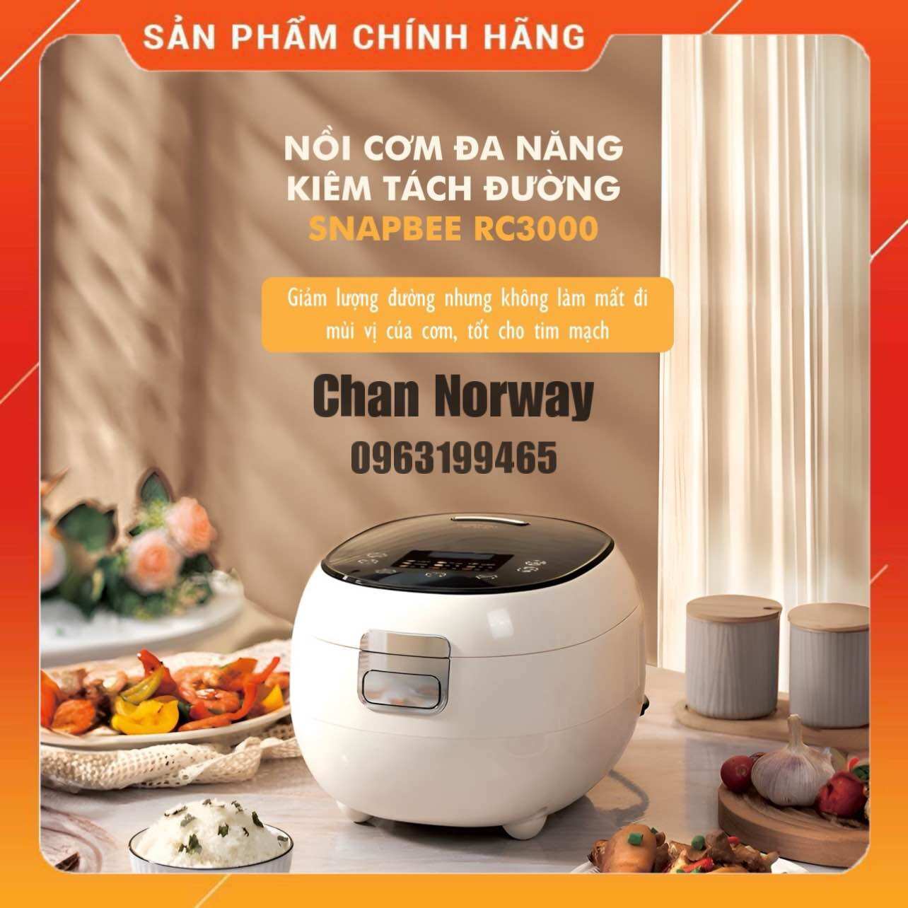 Nồi cơm tách đường đa năng snapbee rc3000 - lòng nồi inox 304 - dung tích 3l