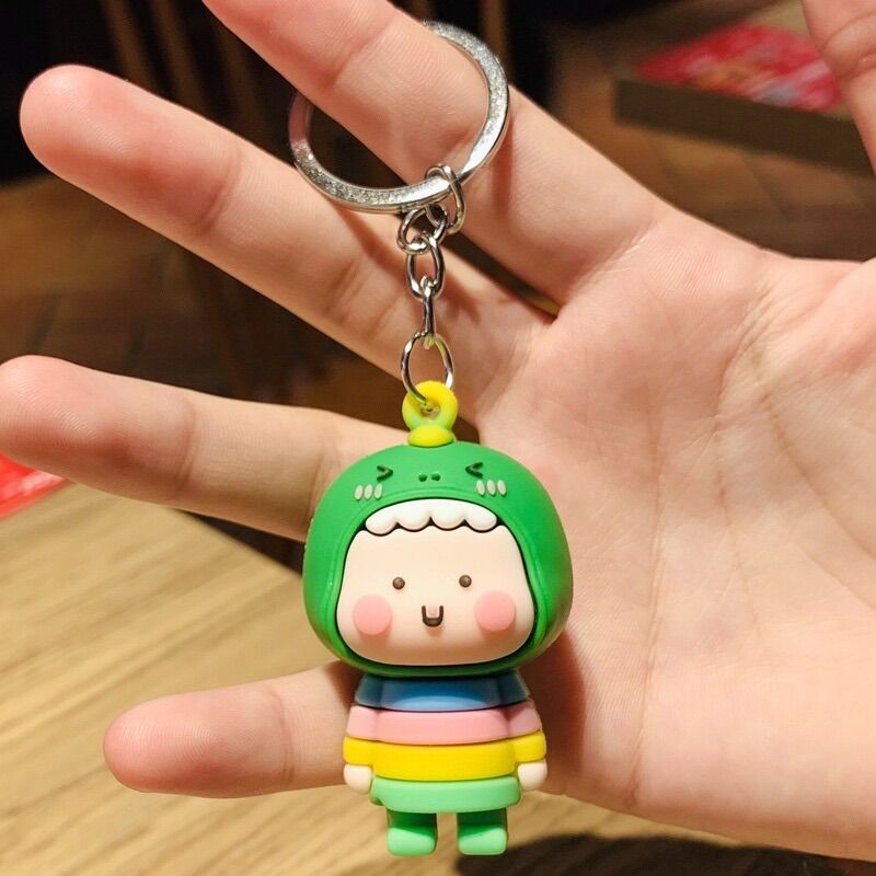 Móc khóa xe khủng long mái ngố cute