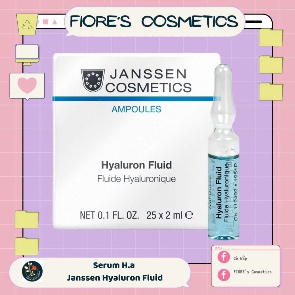 Serum HA cấp nước Janssen Hyaluron Fluid Ampoules