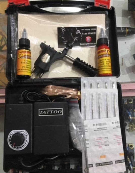 Combo 1 máy xăm rotary giá mầu đen