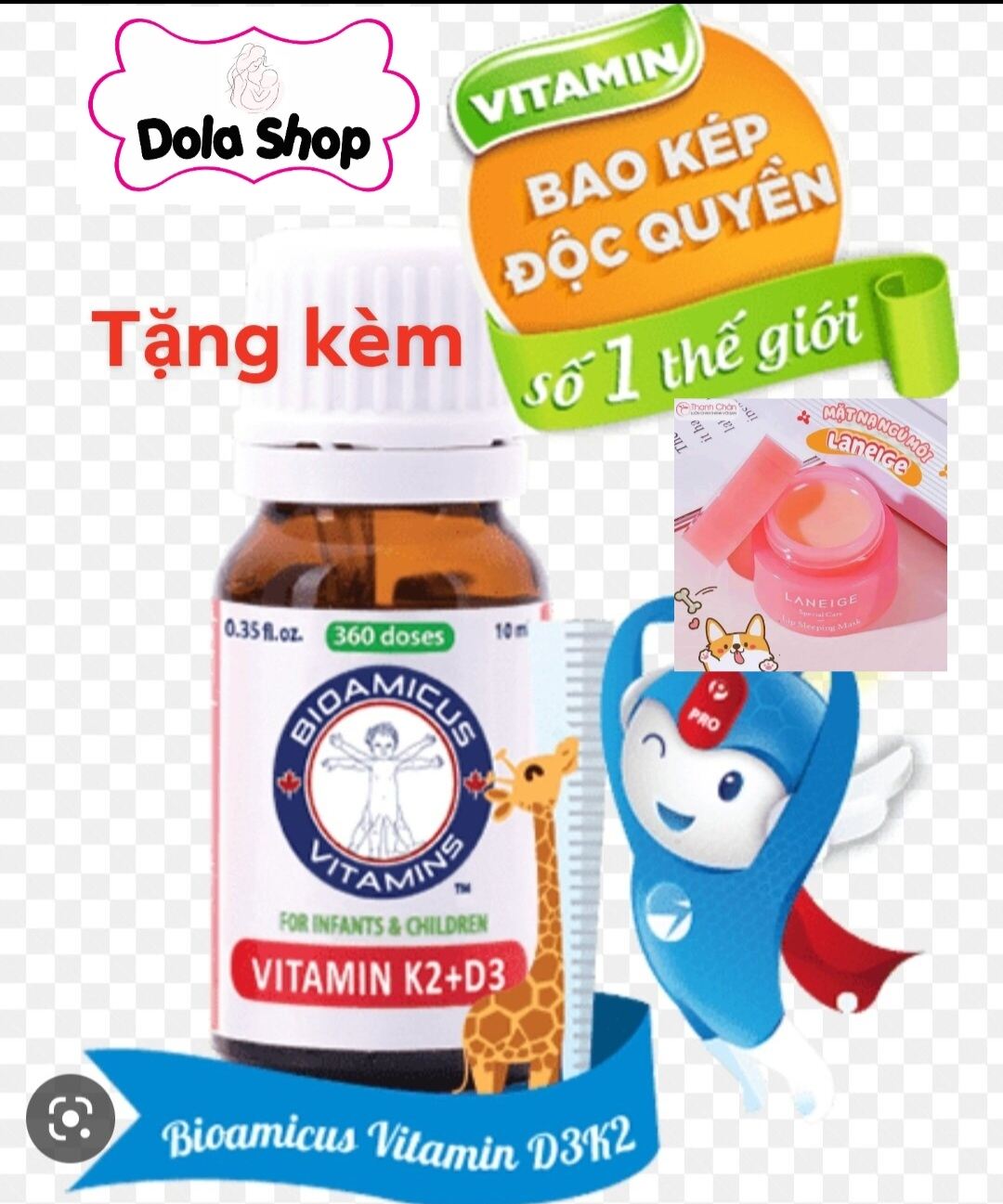 D3k2 Bioamicus không màu không mùi không vị lọ 10ml