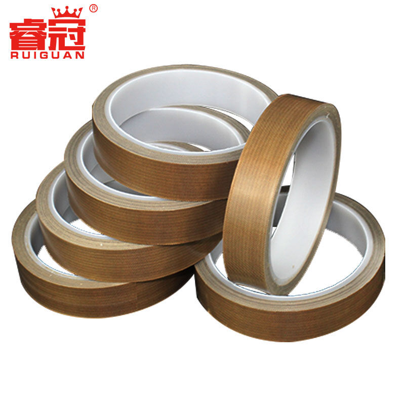Ruiguan Teflon Tape High Temperature Resistant Circuit Board Insulation High-Temperature Resistant Anti-Scald Bag Cutting Machine Vacuum Machine Packaging Sealing Cloth Tape Heat Insulation Fireproof Wear-Resistant 300 Degrees Teflon Tape