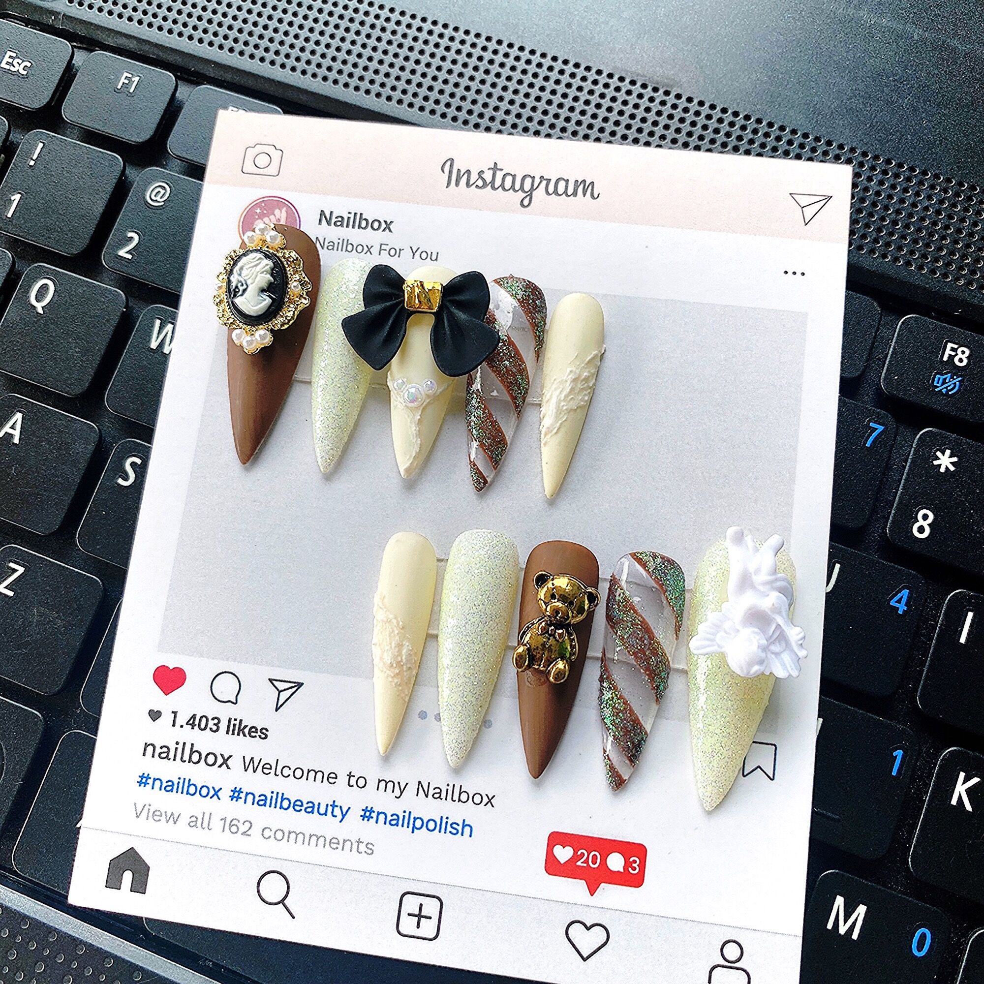 Nailbox thiết kế mẫu nhám