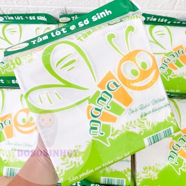 Tấm lót sơ sinh mama (1 gói 30c)