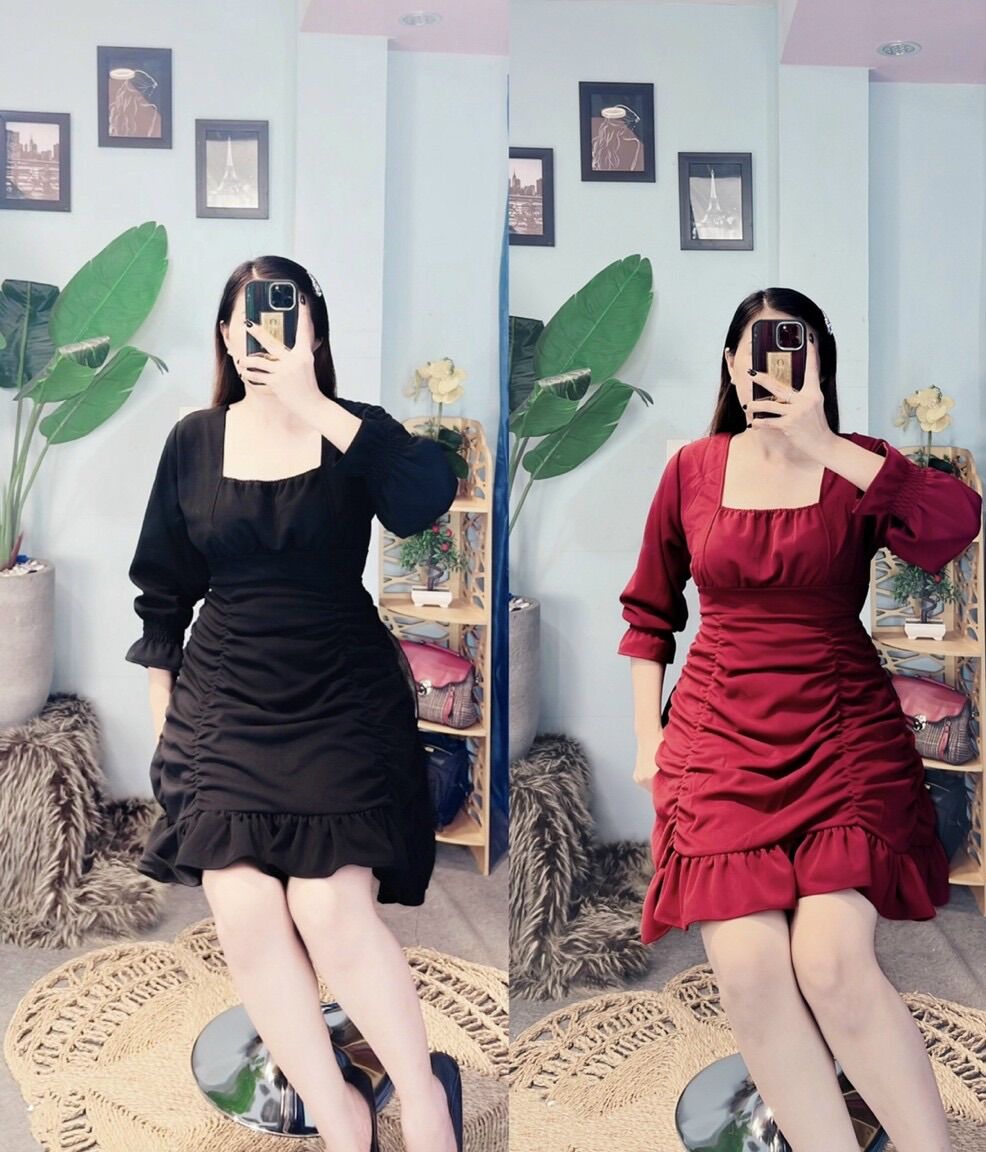 Đầm nhúng bèo Big size dành cho khách ngoại cỡ từ 60-90 ký