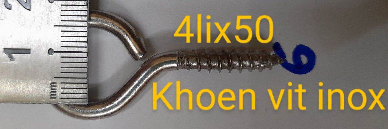 10 cái Khoen Vít tròn Inox