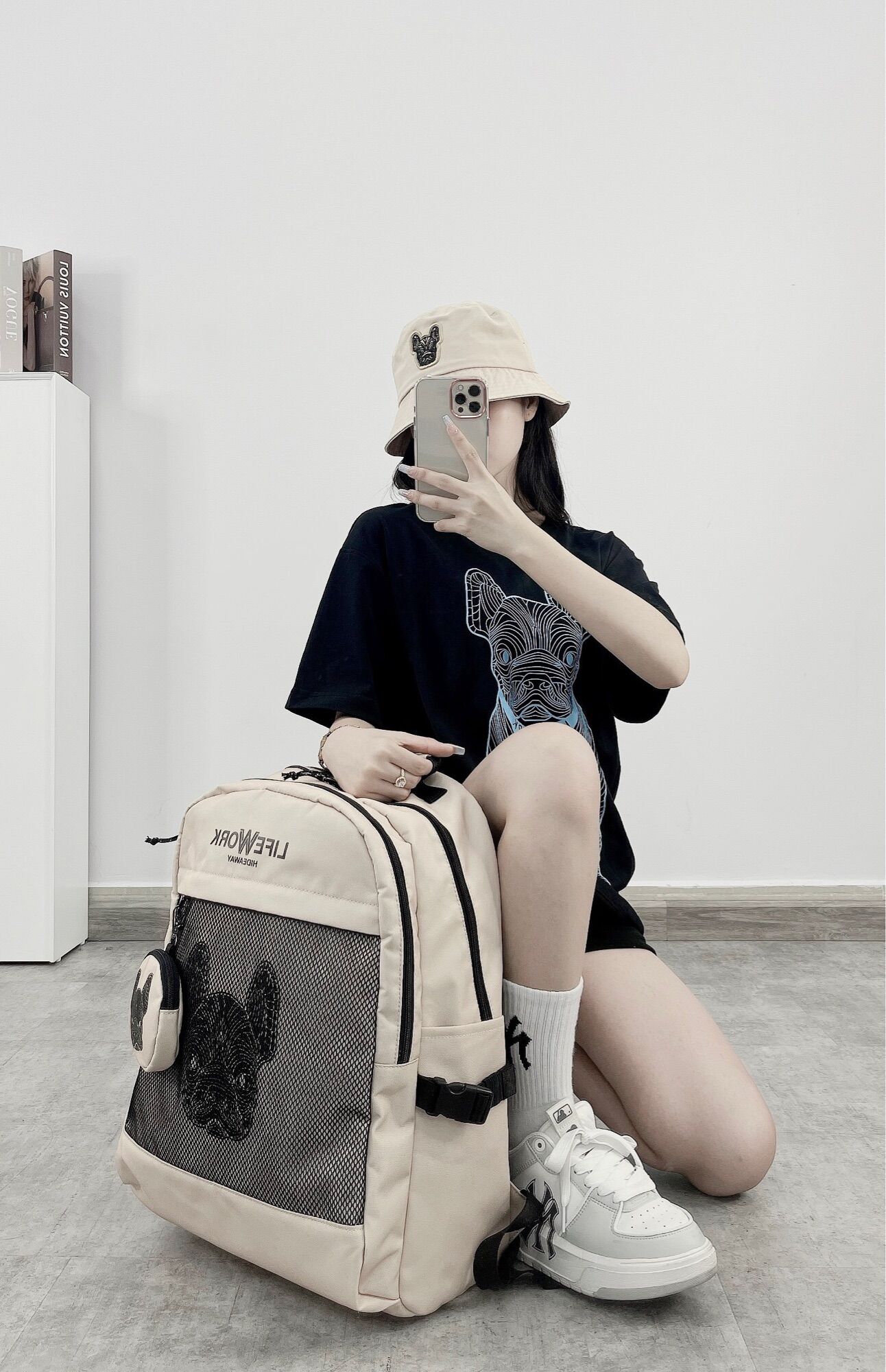 Balo Lifework logo Classic backpack full tag xịn