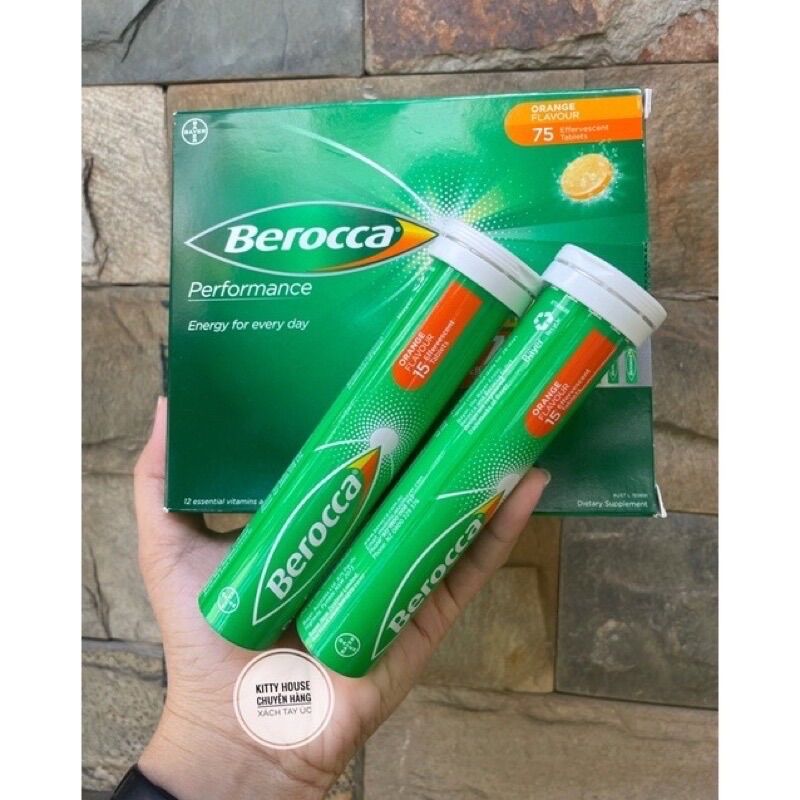 Viên sủi berocca hương cam úc alpen tuýp 15 viên chuẩn chính hãng