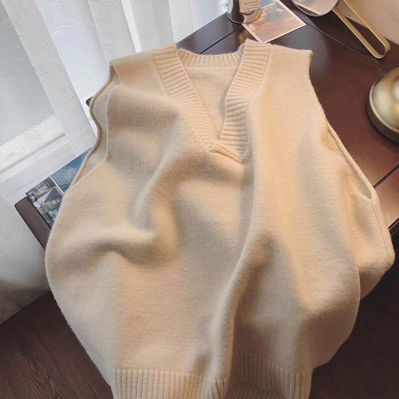 Áo gile len cổ viền v siêu xinh hàng quảng châu