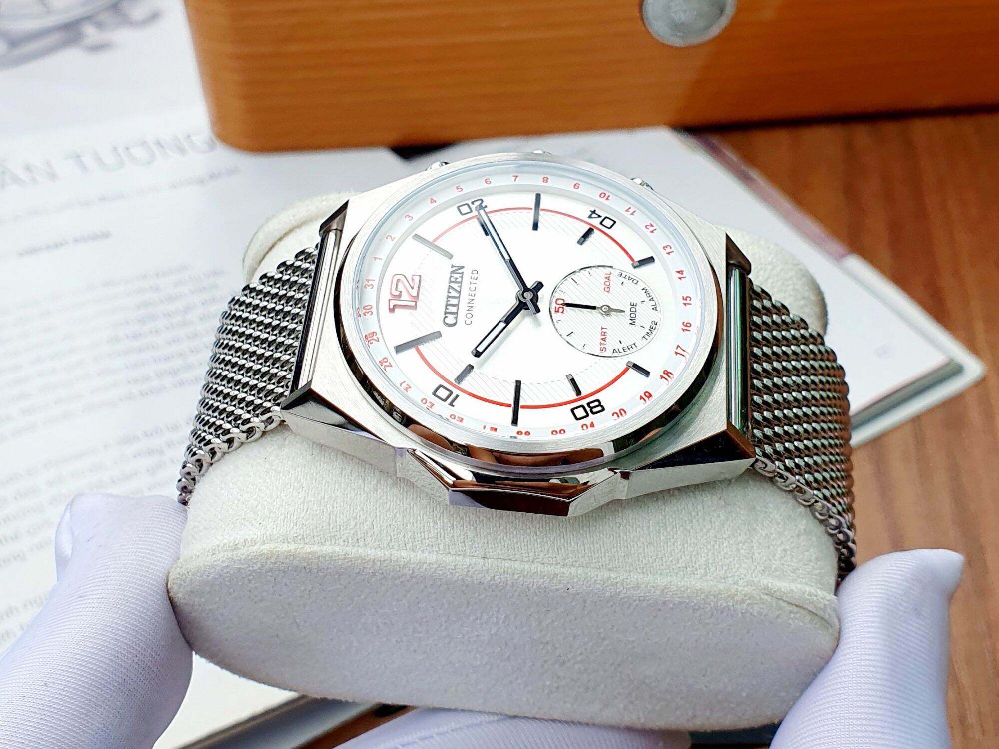Citizen CX0000-71A Bluetooth Mesh Band Silver Size 42mm