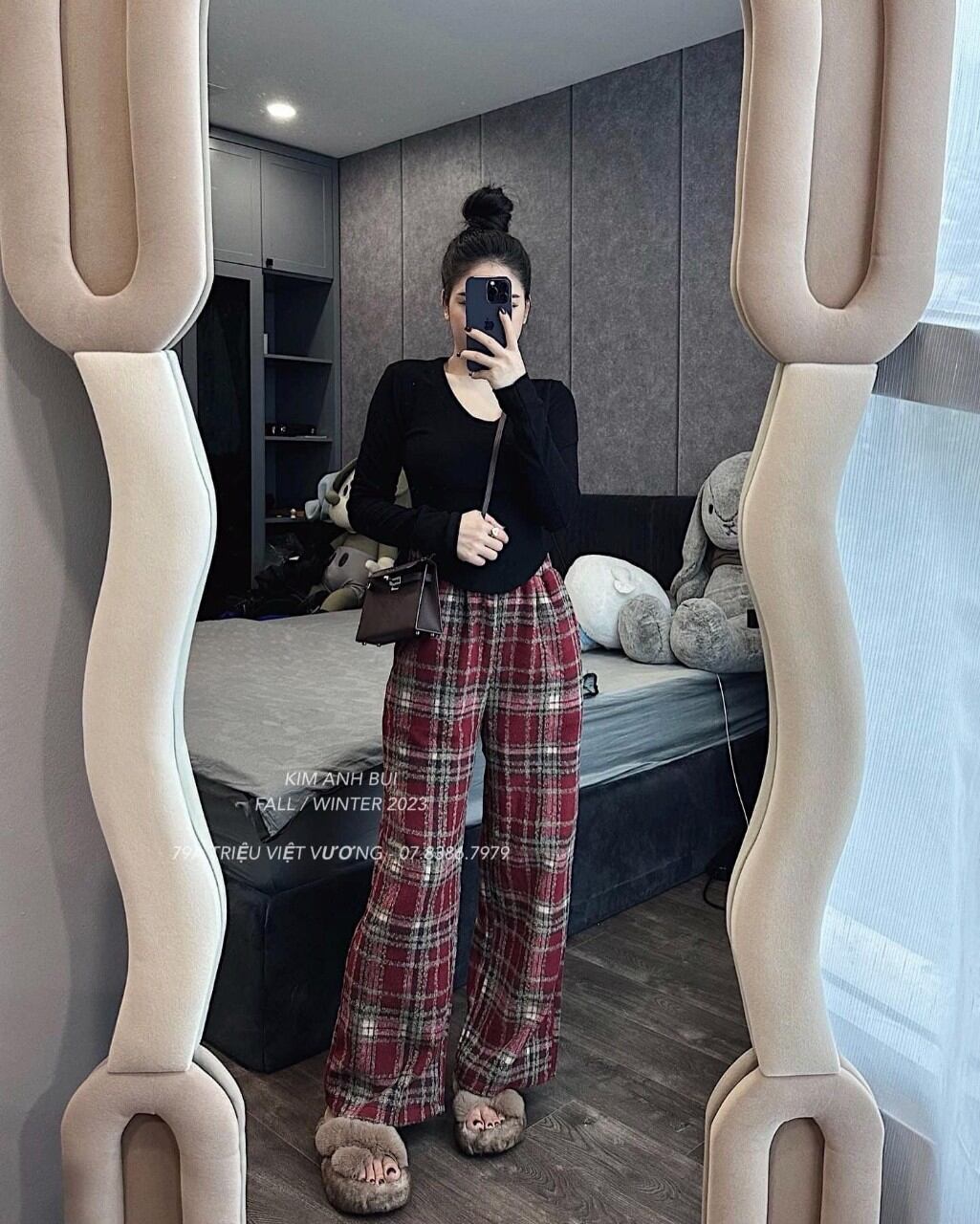 SÉT ÁO LEN BODY MIX QUẦN DẠ LÔNG MỀM