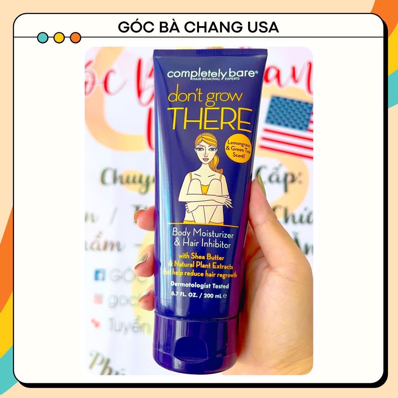 Kem Ức Chế Làm Chậm Quá Trình Mọc Lông COMPLETELY BARE tuýp 200ml