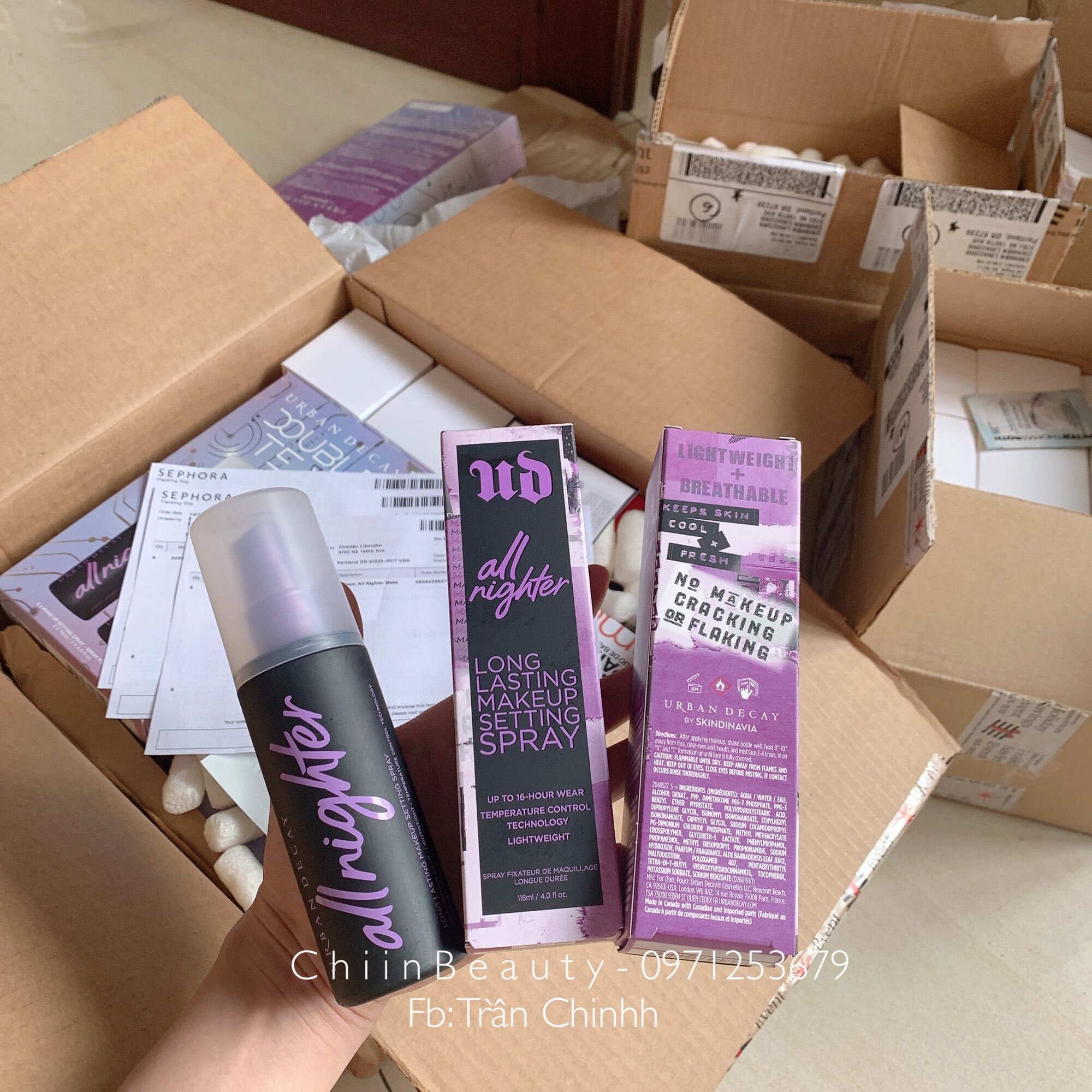 Bill US Xịt khoá nền Urban Decay All Nighter 118ml Fullsize Lazada.vn