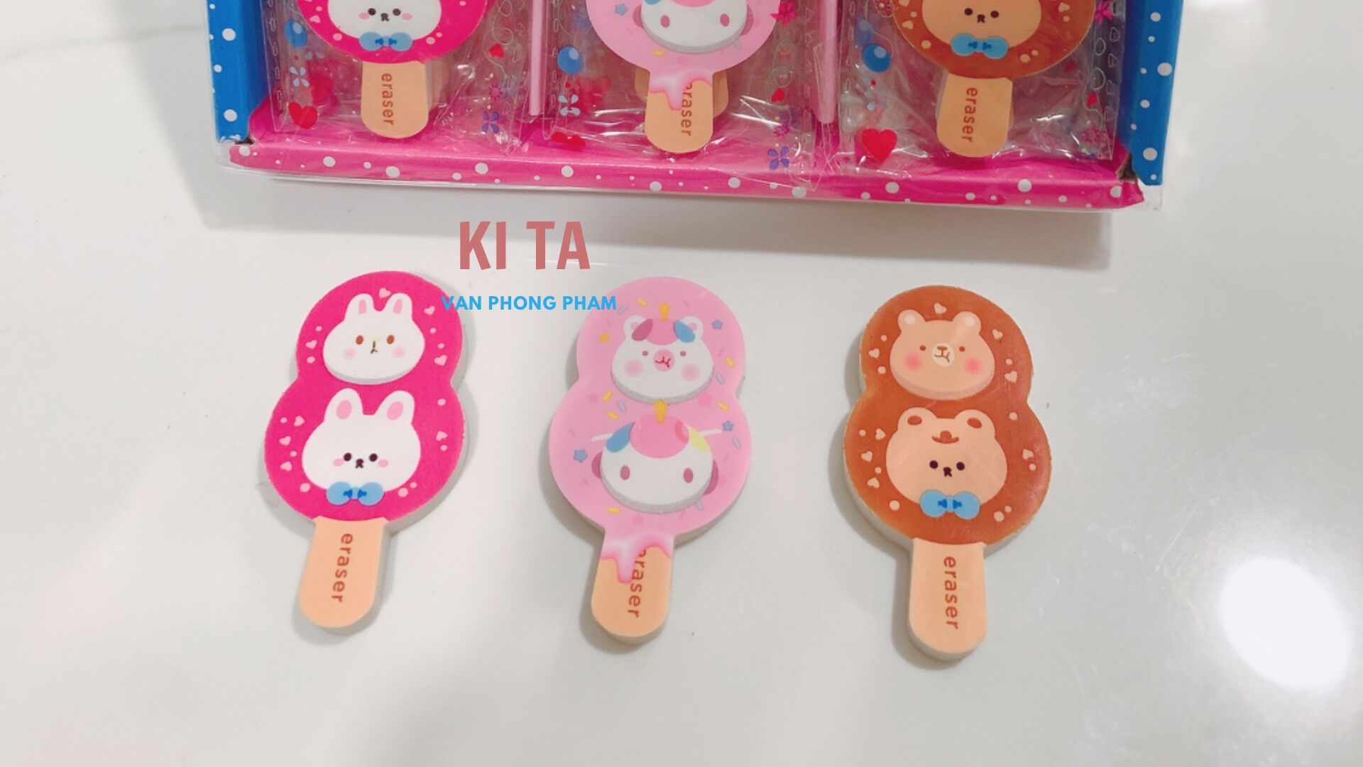 Gôm tẩy hình que kem