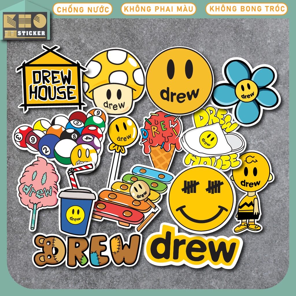 Decal Sticker Dán dễ thương mẫu ngẫu nhiên
