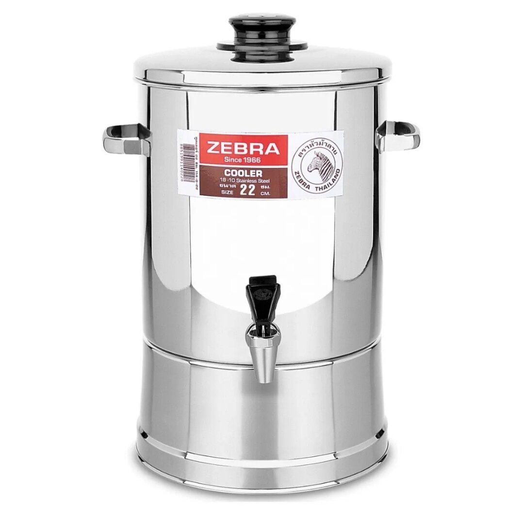 Thùng nước inox zebra có vòi gạt 9l - 114022