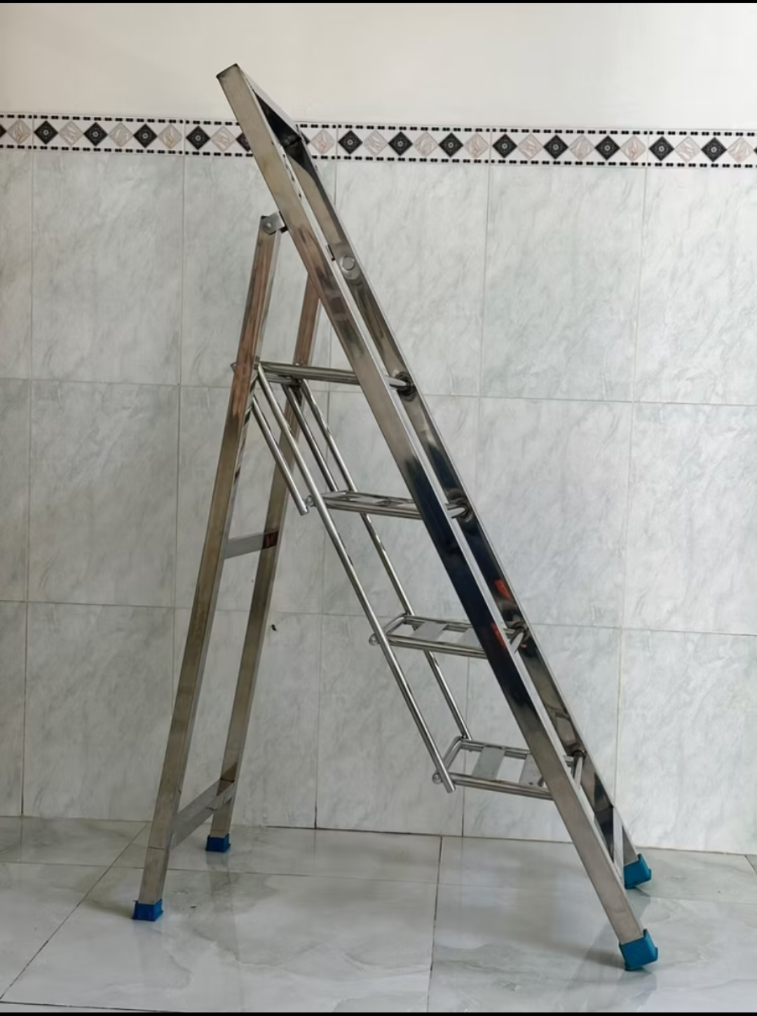 THANG XẾP GỌN 100% INOX XỊN SÒ - ĐỦ CÁC BẬC