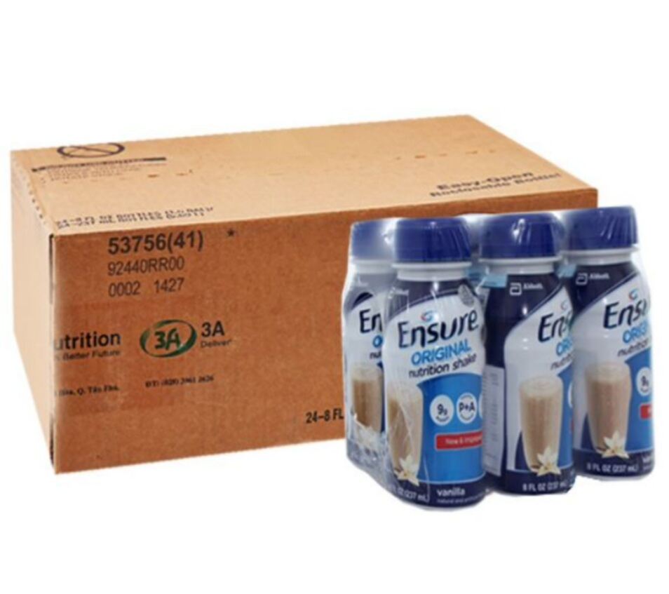 Date 05 2004Thùng 24 chai Sữa bột pha sẵn Abbott Ensure Original chai 237ml