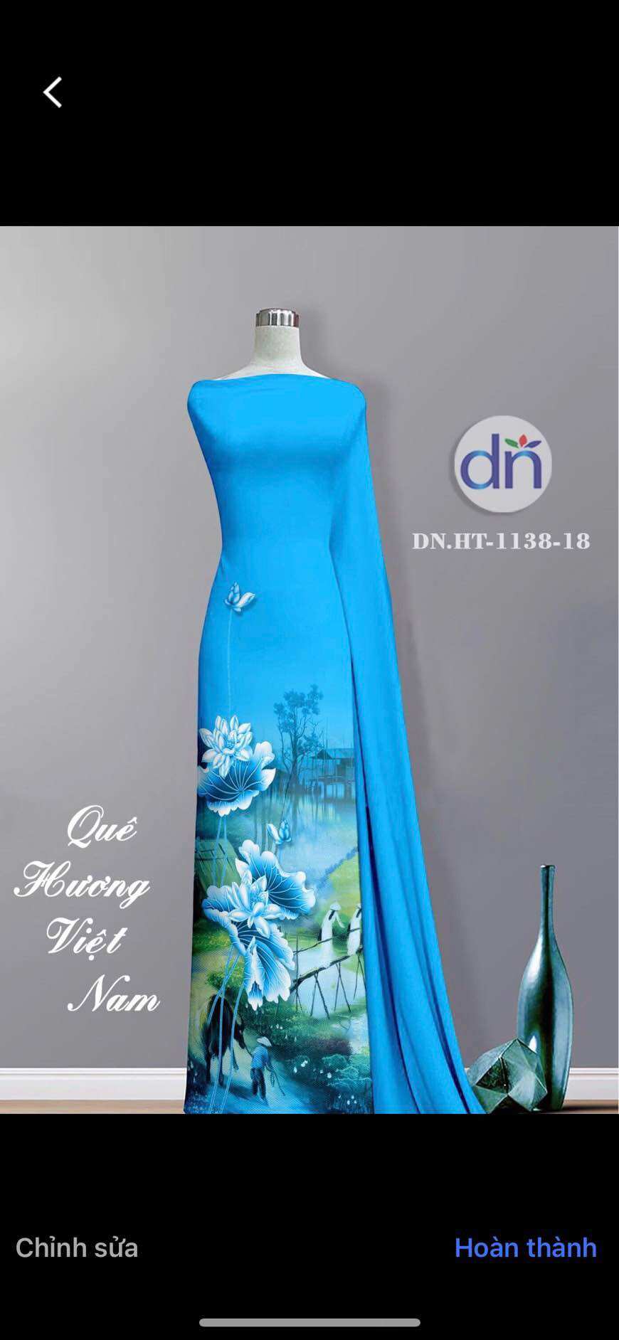 Vải áo dài hoa sen