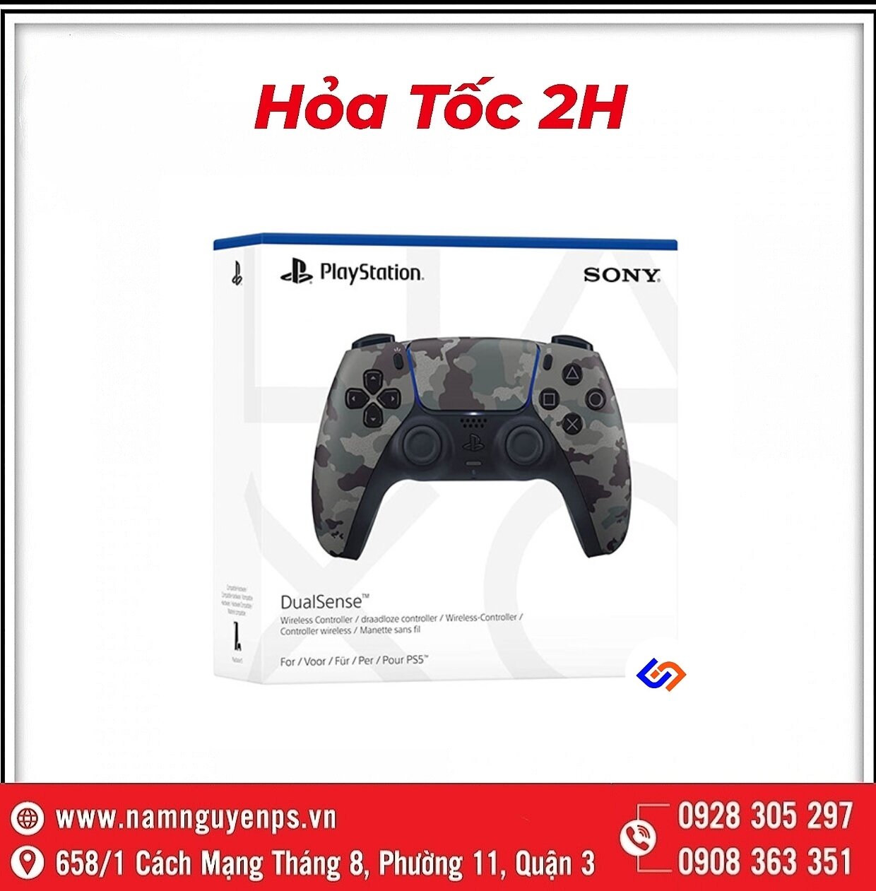 Tay Cầm PS5 | Dualsense Controller - Gray Camouflage Camo