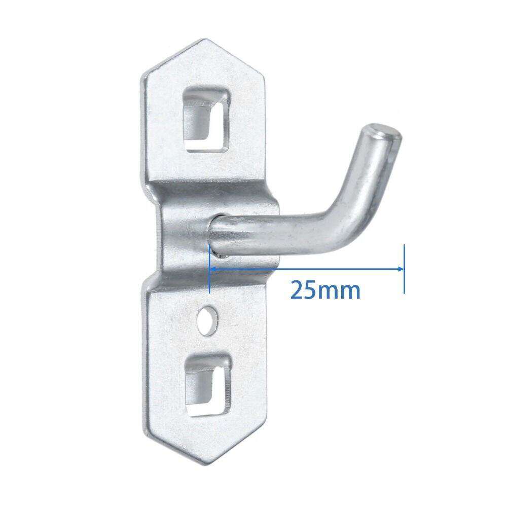 Thép Xiên Móc Treo Lỗ Ban Móc Treo Tường Có Giá Để Đồ Cho Búa Kìm Plumb Line Nhà Để Xe Pegboard Kệ D