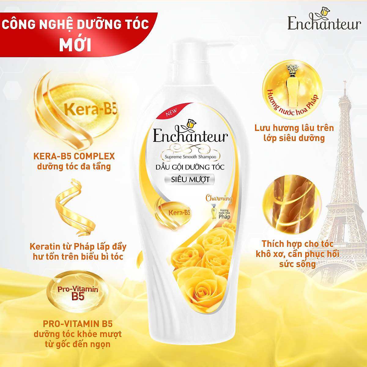 Dầu gội enchanteur charming 650g