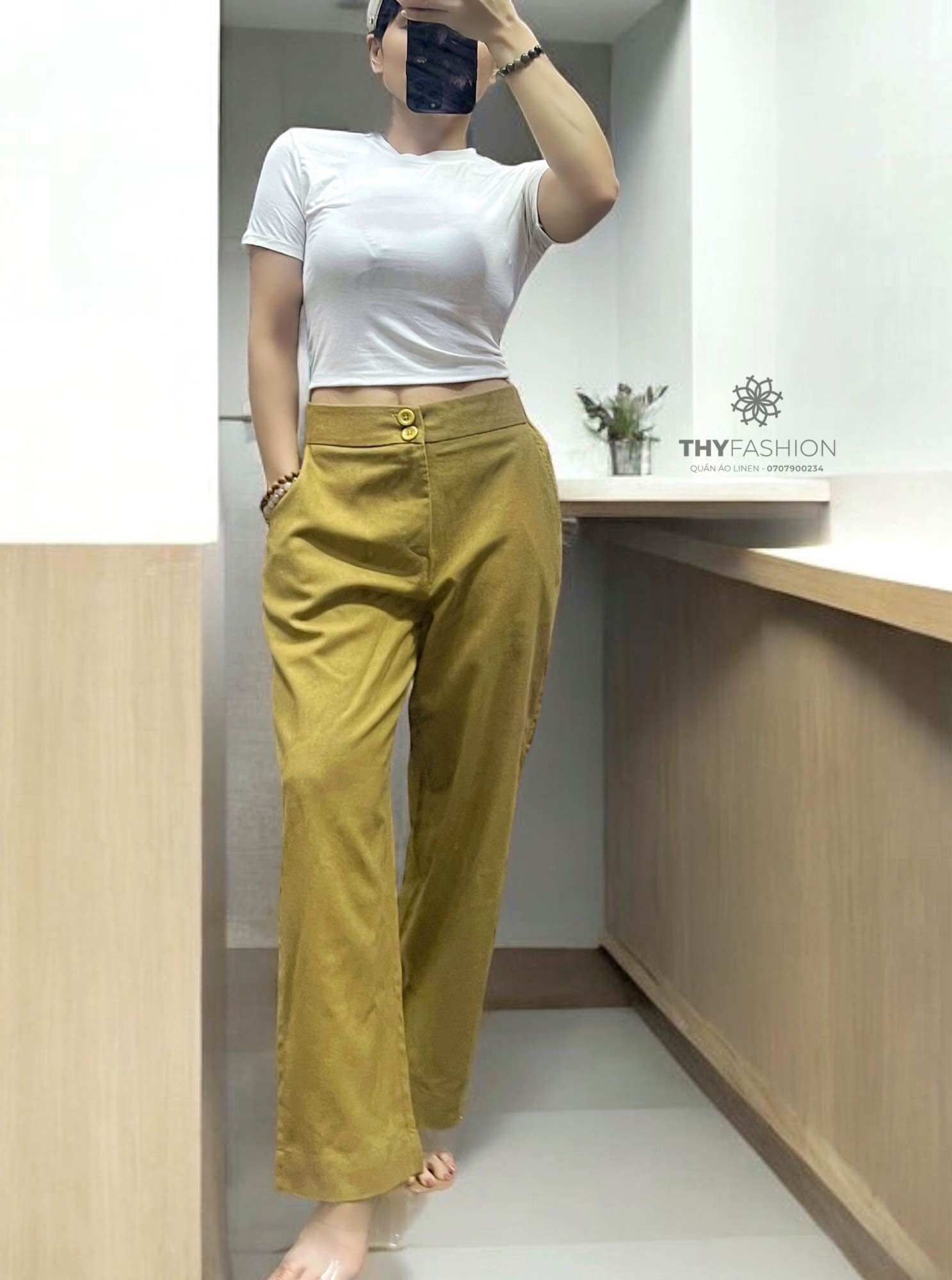 QUẦN LINEN SUÔNG DÂY KÉO - sau lưng thun (47-76kg)